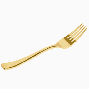 6 Garfos Ouro Metálico 18,5cm